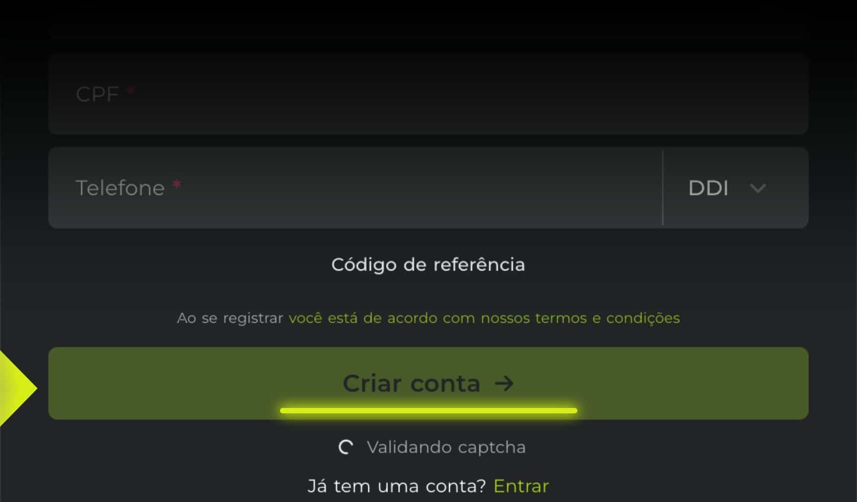 Bet7k Brasil Criar conta no app