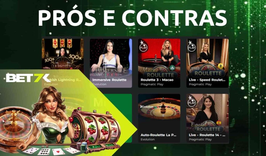 Bet7k Brasil Prós e Contras do Bet7k Cassino